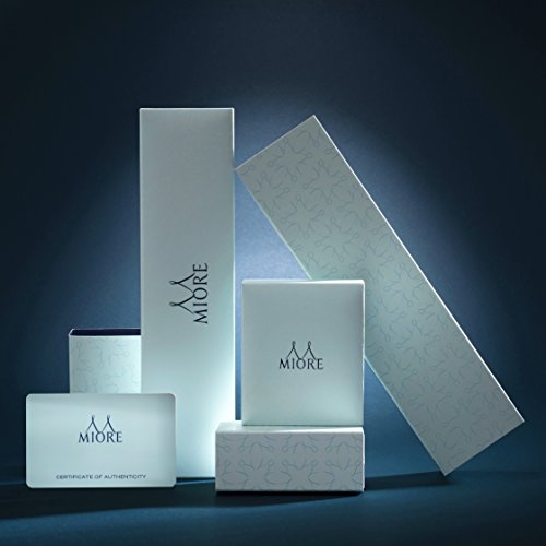 Miore - Collar de de oro blanco (9k) con 2 rubís sintéticos