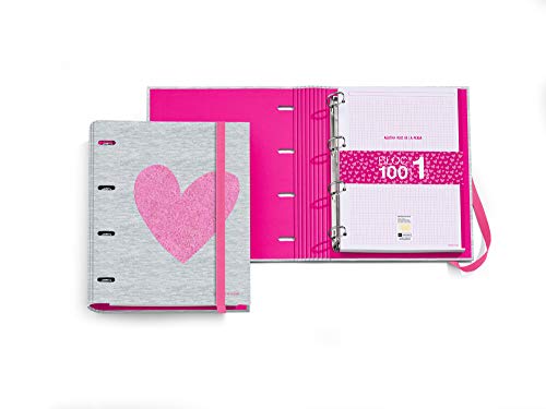 Miquelrius 14889 Carpeta Bloc con bloc 4 Anillas.35mm Love Agatha Ruiz de la Prada