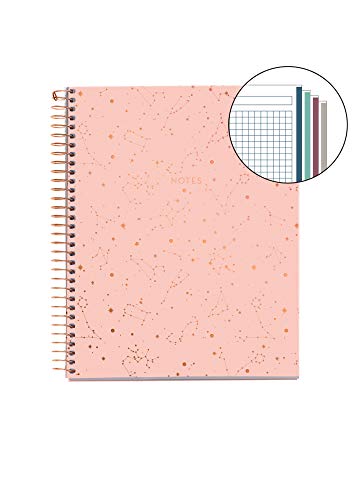 MIQUELRIUS 48467 - Cuaderno A5, tapa dura, 120 Hojas Horizontal Interior 4 Colores Constelación