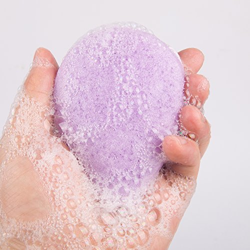 Miracle Baby Esponja Natural Bebe, Esponja Baño Bebe100% Puro Natural Extra Suave Para Limpieza Facial Y Recién Nacidos 5pcs。