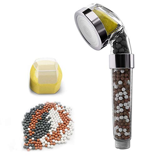 MISCORP Cabezal Ducha Filtro Vitamina C, Alchachofa Ducha Filtro Universal Alta Presión, Cabeza Ducha de Mano para Eliminar Cloro, Suaviza Agua Dura, Ahorra agua