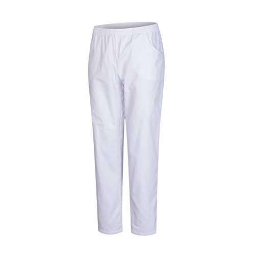 MISEMIYA - PANTALÓN Sanitarios Unisex Cintura ELÁSTICA Uniforme Laboral MÉDICO Enfermera Limpieza Veterinaria SANIDAD HOSTELERÍA- Ref.8312 - XL, Blanco