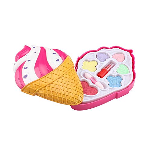 miss-an Set de Maquillaje para niños, Lavable, con Caja de Hielo giratoria, Maquillaje Brillante, Juego de Pinceles Profesionales, Maquillaje de Arco Iris