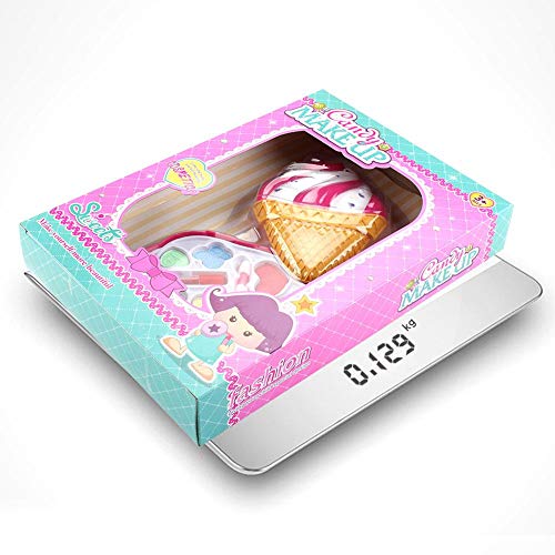 miss-an Set de Maquillaje para niños, Lavable, con Caja de Hielo giratoria, Maquillaje Brillante, Juego de Pinceles Profesionales, Maquillaje de Arco Iris
