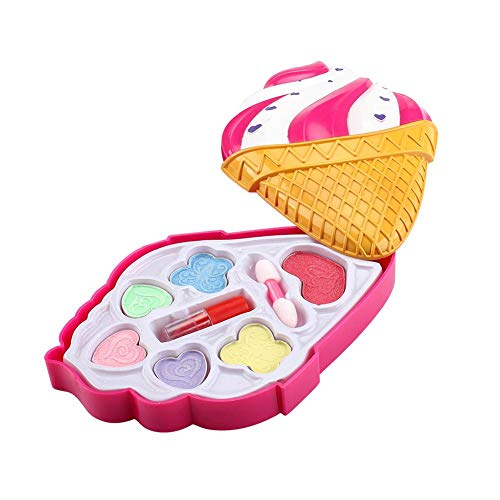 miss-an Set de Maquillaje para niños, Lavable, con Caja de Hielo giratoria, Maquillaje Brillante, Juego de Pinceles Profesionales, Maquillaje de Arco Iris