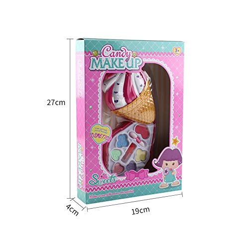 miss-an Set de Maquillaje para niños, Lavable, con Caja de Hielo giratoria, Maquillaje Brillante, Juego de Pinceles Profesionales, Maquillaje de Arco Iris