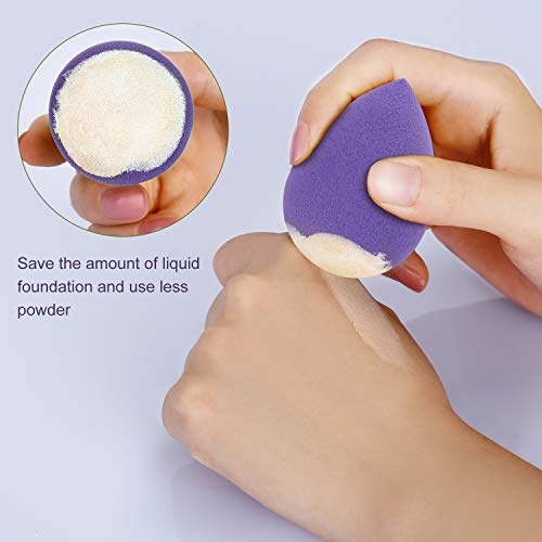 Miss Gorgeous London Esponja Maquillaje, Set de Makeup Blender Beauty para Base de Maquillaje, Ideal para Líquidos, Cremas y Polvos, 5 Piezas