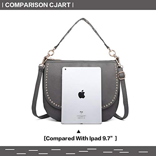 Miss Lulu Bolsos Mujer bandolera Shopper Tote Bolso PU PIEL (negro)