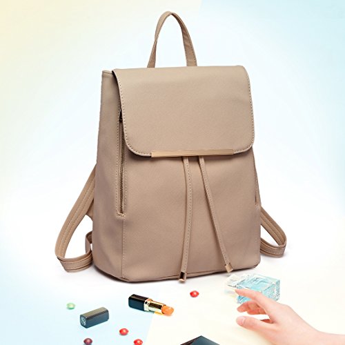Miss Lulu Mochila Mujer Bolso Bandolera Daypack Casual Elegante Moda Cuero PU