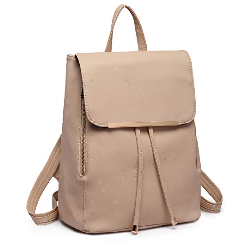 Miss Lulu Mochila Mujer Bolso Bandolera Daypack Casual Elegante Moda Cuero PU