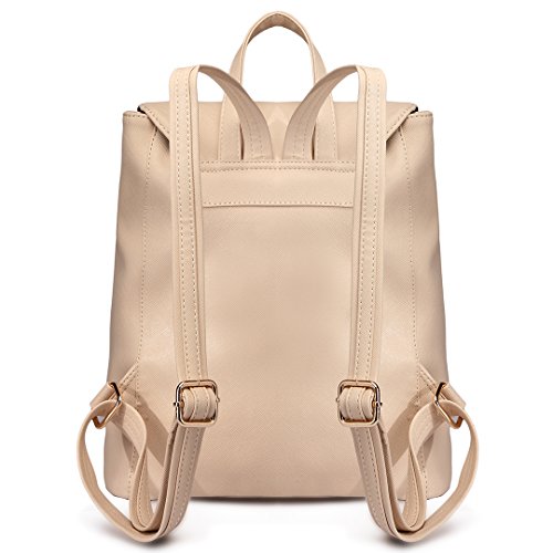 Miss Lulu Mochila Mujer Bolso Bandolera Daypack Casual Elegante Moda Cuero PU