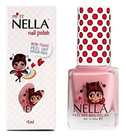 Miss Nella muy brillante, esmalte para bimbe a base agua, Formula Peel Off Cheeky Bunny Glitter