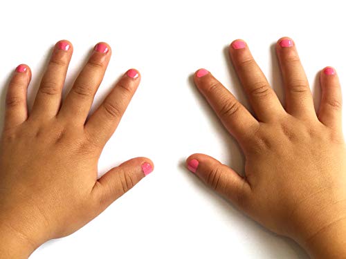 Miss Nella PINK A BOO- rosado Esmalte especial para uñas con brillos para niños, fórmula despegable, a base de agua y sin olor