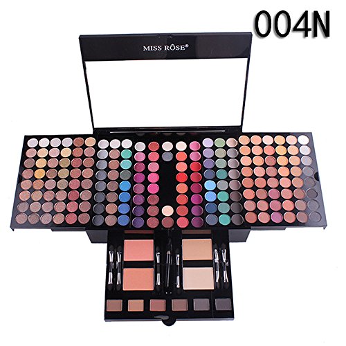 Miss Rose 180 Colors Maquillaje de Labios Duradero Juego Sombras Ojos a Prueba Agua la Gama Colores del Maquillaje, Universal Kit para los Amantes Principiantes y Artista Profesional