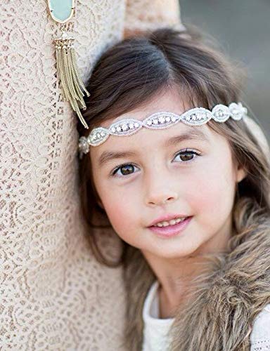 Missgrace - Diadema con diamantes de imitación y diseño floral para el pelo, para bebés, niñas, festivales, fiestas especiales, Halloween