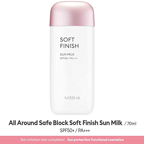 Missha bloque de todos-en torno a salvo acabado suave leche solar SPF50 + PA +++ 70ml 70 ml / 2,37 oz