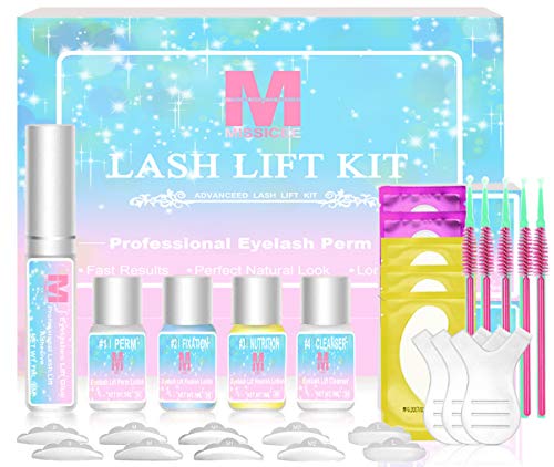Missicee Kit de Permanente de Pestañas, Eyelash Perm Liquid Eyelash Wave - Herramientas de Maquillaje Curling de Pestañas, Lash Lift Long Lasting, Duradero y Natural