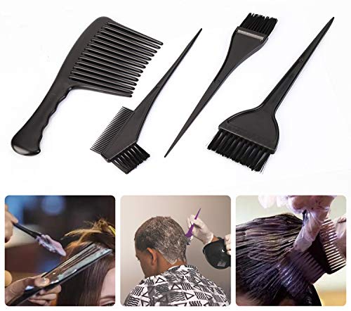 Mitening 23 Pcs Kit de Herramientas de Tinte para el Pelo, Kit de Coloración para Cabello, Cuencos para Mezclar el Color para el Pelo, Cepillos, Peine, Pinzas para el Pelo, para Salón de Belleza