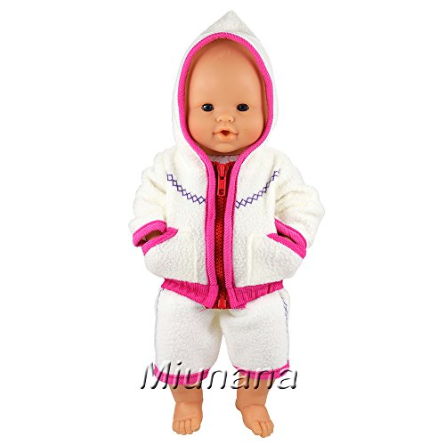 Miunana Vestidos Verano Casual Ropas Fashion 14 - 16 Pulgada Muñeca Bebé 36 - 40 cm Doll (5X Ropas)