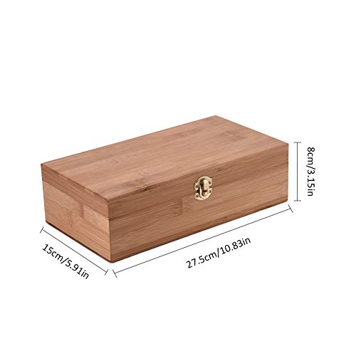 MKNZONE Caja de Aceite Esencial de Madera - 25 Ranuras de Exhibición Cosmética de Bambú Natural, Estante de Presentación Ideal para Perfume y Aceite Perfumado y Esmalte de Uñas