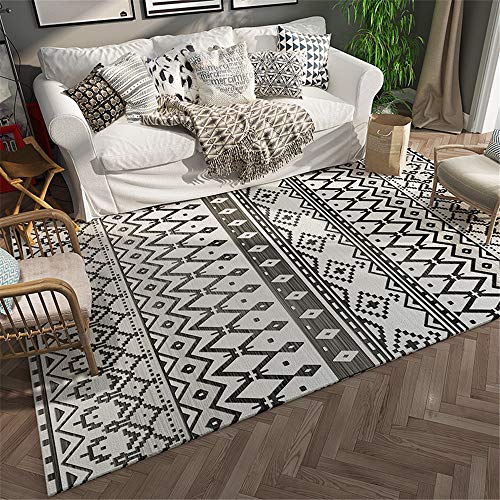 MLKUP Alfombrilla Rectangular Impresa para La Piel, Estilo Bohemio, Mesa De Centro Resistente Al Desgaste, Almohadilla para El Pie De La Cama, Adecuada para El Dormitorio, Baño, Sala De 160x230cm