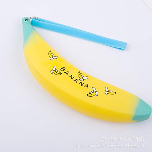 MMJJ - Monedero pequeño de plátano con diseño de caramelos de colores, 22 x 5,5 x 3,5 cm, 2 unidades de pelo al azar