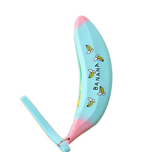 MMJJ - Monedero pequeño de plátano con diseño de caramelos de colores, 22 x 5,5 x 3,5 cm, 2 unidades de pelo al azar