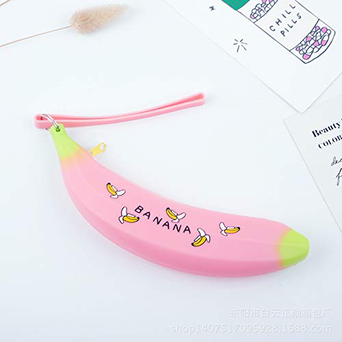 MMJJ - Monedero pequeño de plátano con diseño de caramelos de colores, 22 x 5,5 x 3,5 cm, 2 unidades de pelo al azar