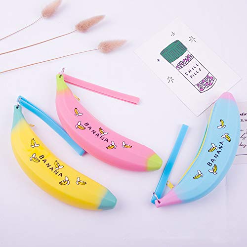 MMJJ - Monedero pequeño de plátano con diseño de caramelos de colores, 22 x 5,5 x 3,5 cm, 2 unidades de pelo al azar