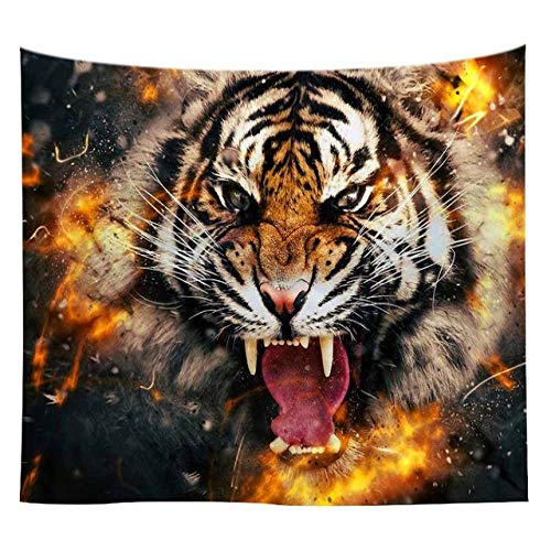 mmzki Galaxy Tapiz León Tapiz Yoga Estera Papel Tapiz Arte Tapiz Bohemio Abstracto Tapiz Toalla de Playa Obra 42 150x150cm