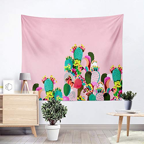 mmzki Moda Europa y América Tapicería Colgante Colgante de Pared Tapiz Decorativo Cactus Tapiz Toalla de Playa Cojín R005-K 130 * 150 cm