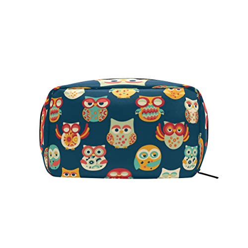 Mnsruu - Neceser para maquillaje, diseño de búhos