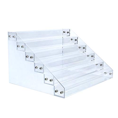 Mobengo - Soporte expositor de 6 niveles acrílico con capacidad para 66 botes de esmalte de uñas, para joyería o como organizador de maquillaje