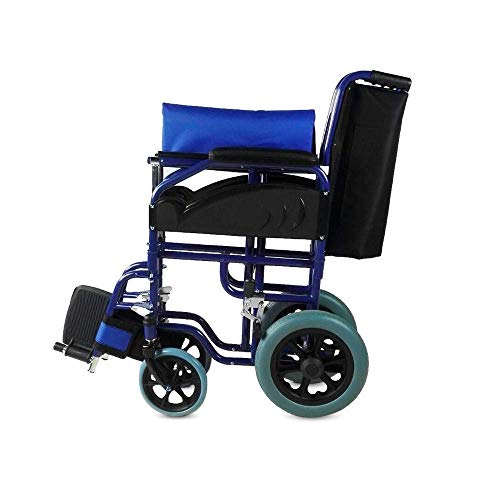 Mobiclinic, Maestranza, Silla de ruedas plegable para ancianos y minusválidos, silla de ruedas manual, freno en manetas, reposapiés y reposabrazos extraíbles, negro