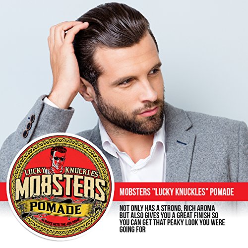 Mobsters Pomada para el pelo de base acuosa, fijación fuerte, acabado mate, cera para el pelo deluxe, uso en peluquerías, lata grande de 150 g edición especial