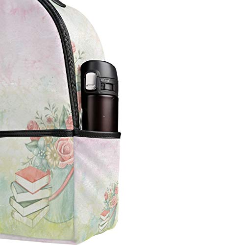 Mochila de jardín con plantilla de acuarela, para hombres y mujeres, mochila para la universidad, mochilas de viaje para adolescentes y adolescentes