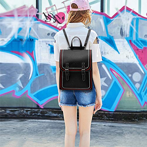 Mochila Femenina 2019 Nueva Versión Coreana Del Retro Británico De Cuero Simple Mochila Multiusos College Wind Middle School Student Bag 2 27 * 10 * 32 * 12Cm