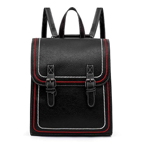 Mochila Femenina 2019 Nueva Versión Coreana Del Retro Británico De Cuero Simple Mochila Multiusos College Wind Middle School Student Bag 2 27 * 10 * 32 * 12Cm