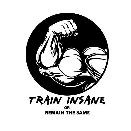 Moda deporte hogar etiqueta de la pared deporte hombre musculoso vinilo calcomanía tren citas locas impermeable papel tapiz extraíble gimnasio centro decoración 44x54cm