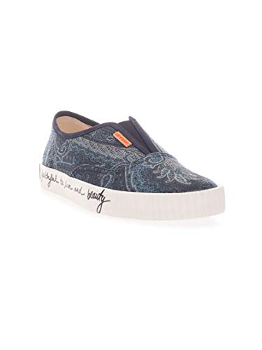 Moda Etro Hombre 1214136030200 Azul Algodon Zapatillas Slip-on | Primavera-Verano 20