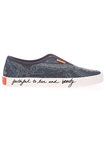 Moda Etro Hombre 1214136030200 Azul Algodon Zapatillas Slip-on | Primavera-Verano 20