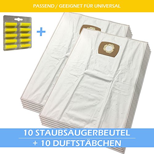MohMus Set 10 Ambientadores + 10 Microfibra Bolsas de aspiradora para ROWI 1400/30/2 = 30 L, Saphir IVC 1425 WD A