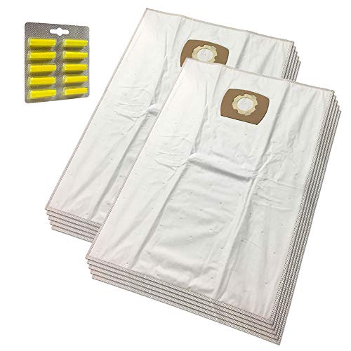 MohMus Set 10 Ambientadores + 10 Microfibra Bolsas de aspiradora para ROWI 1400/30/2 = 30 L, Saphir IVC 1425 WD A