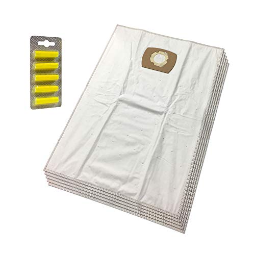 MohMus Set 5 Ambientadores + 5 Microfibra Bolsas de aspiradora para ROWI 1400/30/2 = 30 L, Saphir IVC 1425 WD A