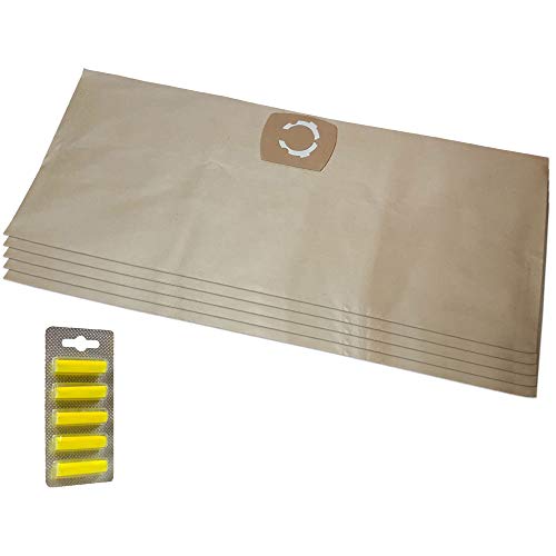MohMus Set 5 Bolsas de aspiradora + 5 Ambientadores para ROWI 1400/30/2 = 30 L, Saphir IVC 1425 WD A