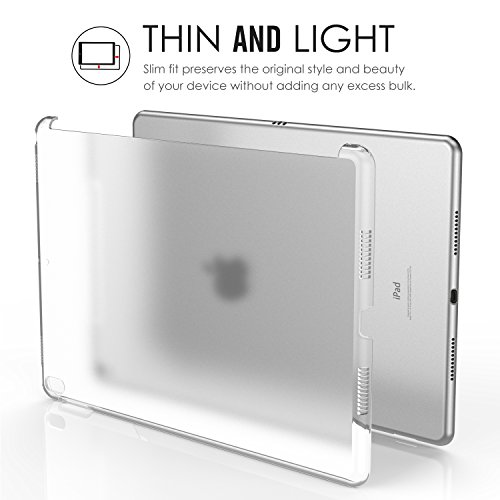 MoKo Funda para New iPad Air (3rd Generation) 10.5" 2019/iPad Pro 10.5 2017 - Ultra Delgado Trasera de Plástico Transparente Durable Smart Cover Parachoque - Blanco