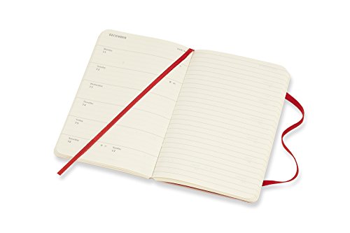 Moleskine DSF218WN2Y18 - Agenda semanal 2017-2018, 18 meses, tapa blanda, color rojo (AGENDAS 18 MOIS)