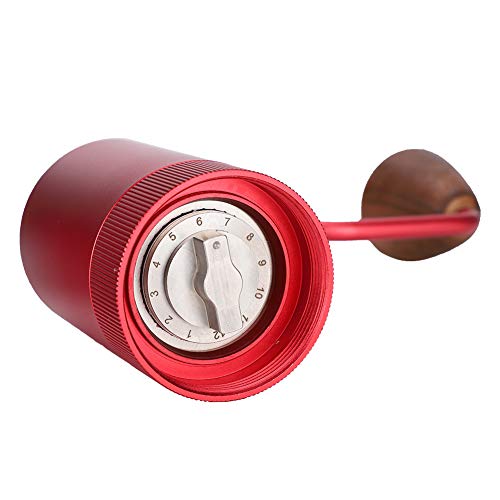 Molino de manivela Antideslizante de Color Rojo, máquina de molienda de café de Acero Inoxidable, Amante del café para Viajes de Oficina en casa