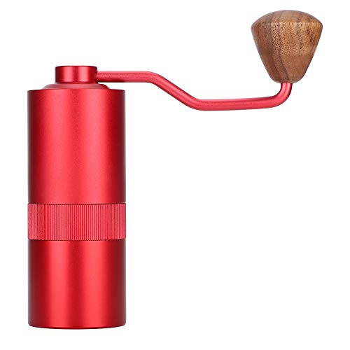 Molino de manivela Antideslizante de Color Rojo, máquina de molienda de café de Acero Inoxidable, Amante del café para Viajes de Oficina en casa