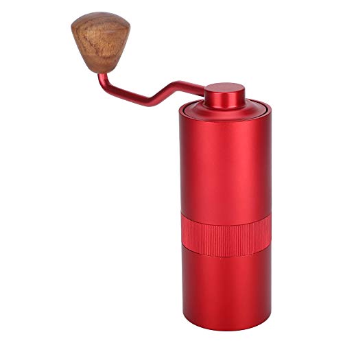 Molino de manivela Antideslizante de Color Rojo, máquina de molienda de café de Acero Inoxidable, Amante del café para Viajes de Oficina en casa
